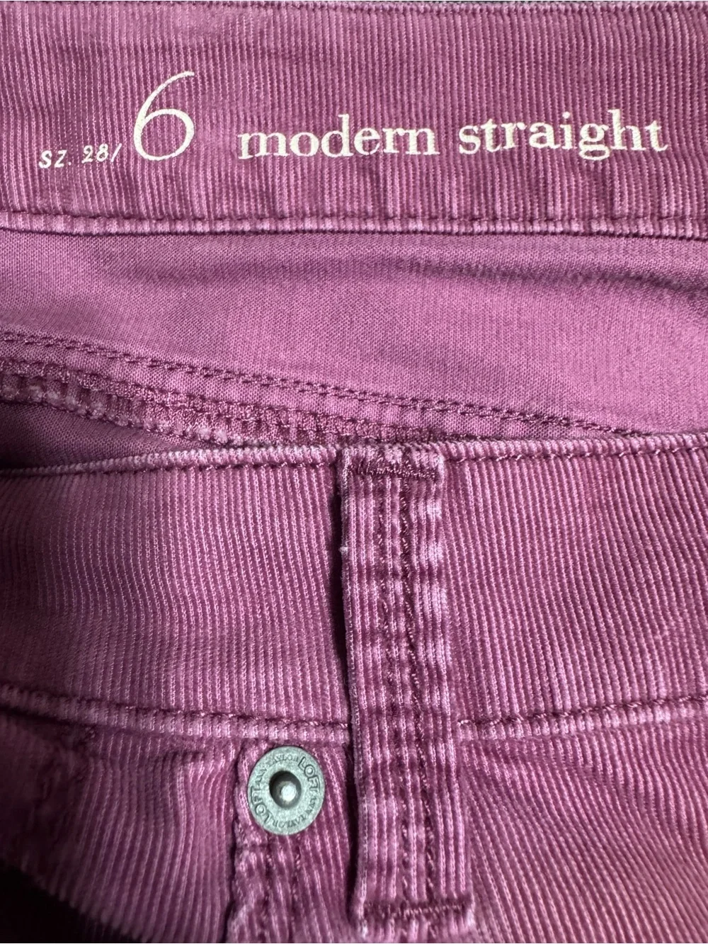 Ann Taylor Loft Size 6/28 Soft Berry Pants